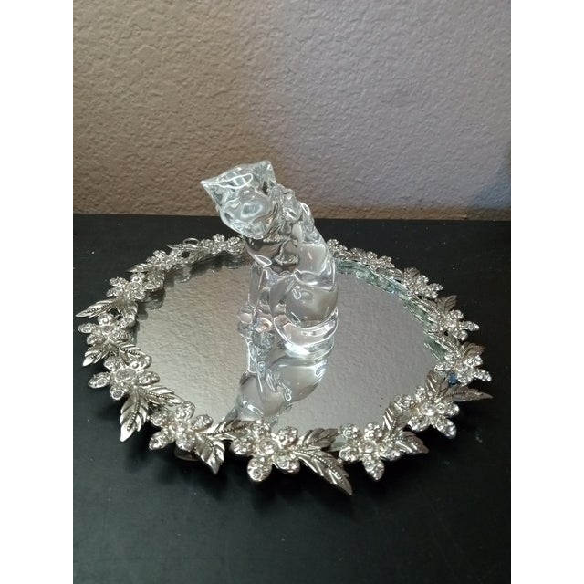 1980s Exquisite Signed Steuben Ny Sitting Cat Figurine For Sale - Image 4 of 6