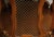 Vintage French Carved Wood Metal Grids Side Table For Sale - Image 6 of 8