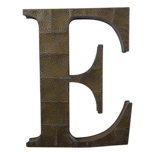 Large Industrial Letter E in Aluminum, 1960s For Sale