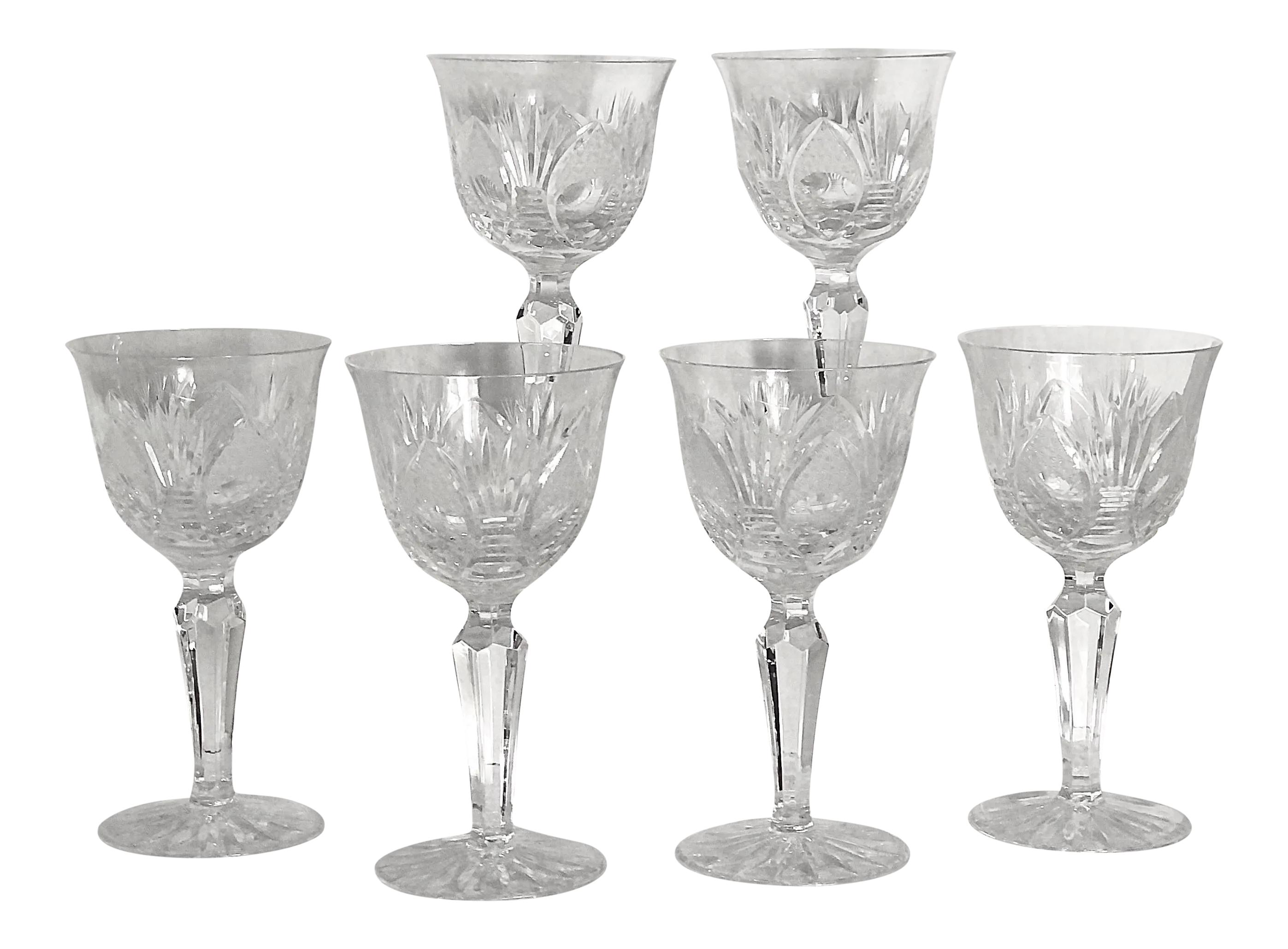 Bohemia Wine Glasses 24% Lead Crystal -Set of 6 | Chairish