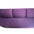 Mid-Century Modern Upholstered Aubergine Banquette With Chrome Detail For Sale - Image 3 of 9