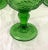 1950s l.g. Wright "Wild Rose" Green Water Goblets-Set of 6 For Sale - Image 5 of 6