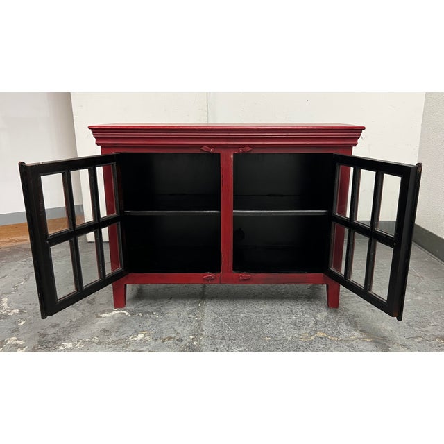 Crate and Barrel Rojo Red Media Storage Chairish