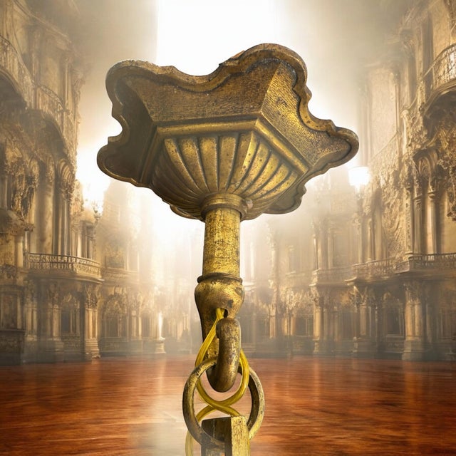 Large Antique French Mazarin Bronze 6 Arm Chandelier For Sale - Image 6 of 8