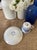 Vintage Adams Blue and White Jamestown Commemorative Cup and Saucer Set For Sale - Image 4 of 4