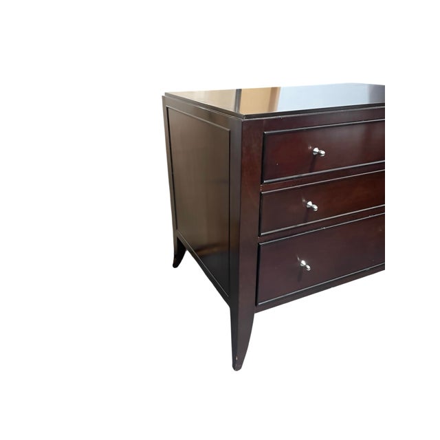 Wood Barbara Barry for Baker Furniture Modern Mahogany Nightstands, a Pair For Sale - Image 7 of 7