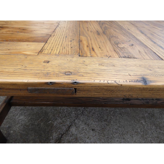 1800's Chestnut Primitive Table / Large For Sale - Image 10 of 11