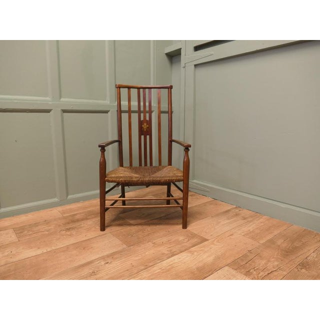 Early 20th Century Liberty Rush Seated Low Armchair from Morris & Co., 1900 For Sale - Image 5 of 7