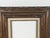 Vintage Carved Dark Brown Wood Picture Frame With Cream Linen Liner For Sale - Image 4 of 13