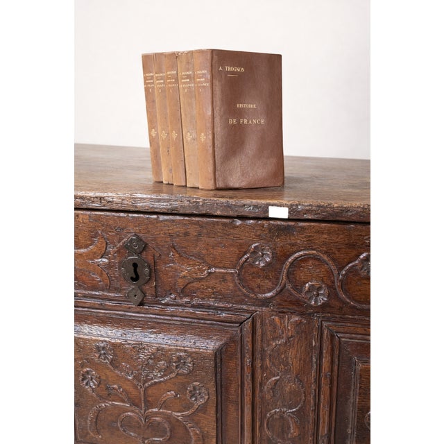 Antique Oak Wooden Chest For Sale - Image 4 of 5