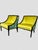 Mid-Century Modern 1960s Mid-Century Ebonized Faux Bamboo & Chartreuse Velvet Lounge Hip Rest Chairs- Set of 2 For Sale - Image 3 of 13