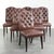 Chesterfield Dining Chairs in Cowhide Leather, Set of 6 For Sale - Image 14 of 14
