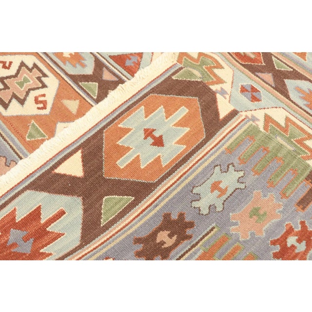 Late 20th Century Vintage Persian Shiraz Kilim Rug - 03'08 X 05'07 For Sale - Image 5 of 10