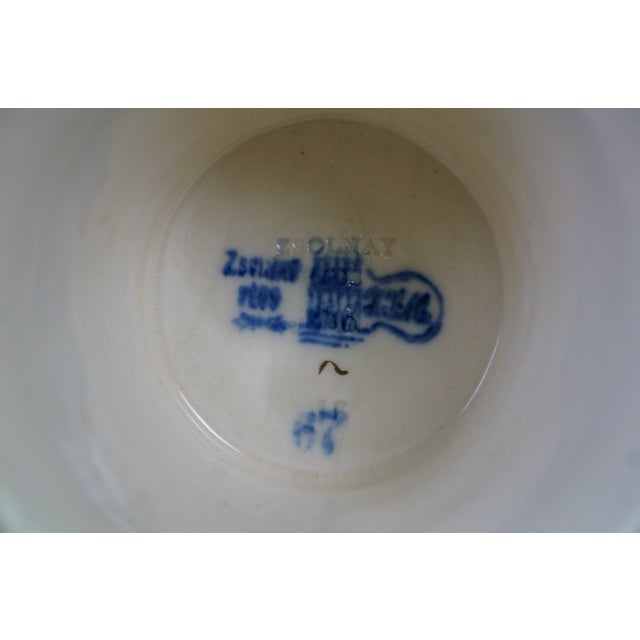 Antique 19th Century Hungarian Zsolnay Pecs Porcelain Faience Ewer Pitcher 16" For Sale - Image 14 of 15