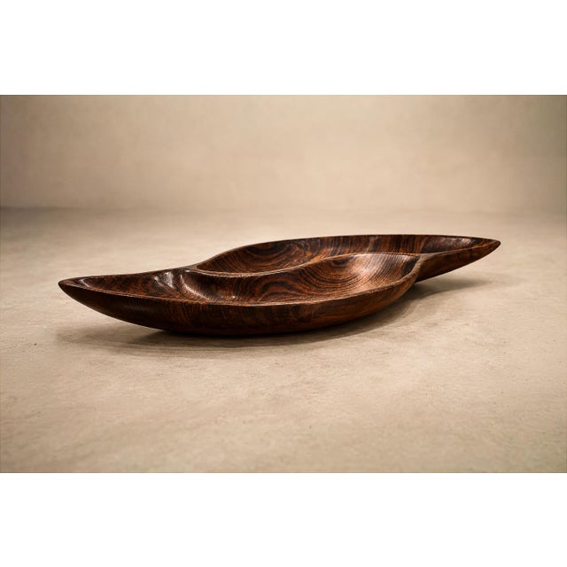 1960s 1960s Brazilian Mid-Century Modern Sculptural Platter in Solid Jacarandá Rosewood For Sale - Image 5 of 16