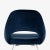 Knoll Saarinen Executive Armless Chairs in Navy Velvet, Lunar White Legs - Set of 6 For Sale In New York - Image 6 of 12