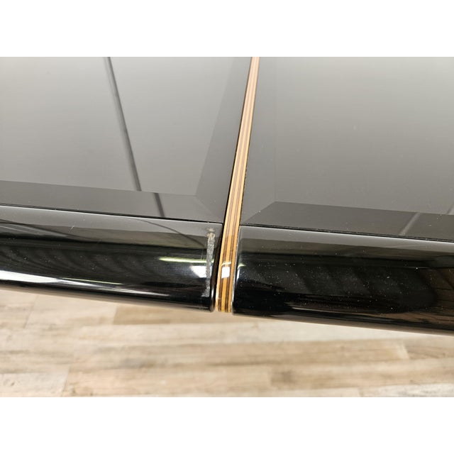 Metal Extendable Dining Table by Pierre Cardin in Black Lacquered Wood, 1970 For Sale - Image 7 of 18