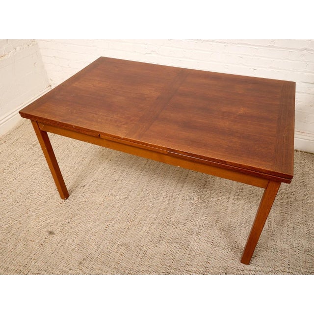 Mid 20th Century Danish Modern Teak Dining Table For Sale - Image 9 of 11