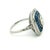 Art Deco Art Deco Platinum 1 Carat Diamond Calibré Sapphire Target Ring, Size 6.75 For Sale - Image 3 of 14