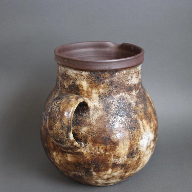 Ceramic Large Vintage French Stoneware Decorative Pitcher by Alexandre Kostanda, 1960s For Sale - Image 7 of 18