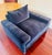 Navy Blue Cb2 Designer Lounge Chairs (4 or 2 Pairs Available) - Navy Blue Velvet Fabric For Sale - Image 8 of 8