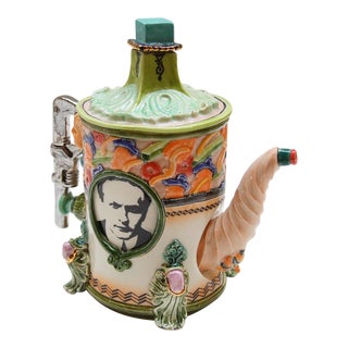 "Monkey Wrench Teapot" Contemporary Mixed-Media Teapot Sculpture by Ron Carlson For Sale