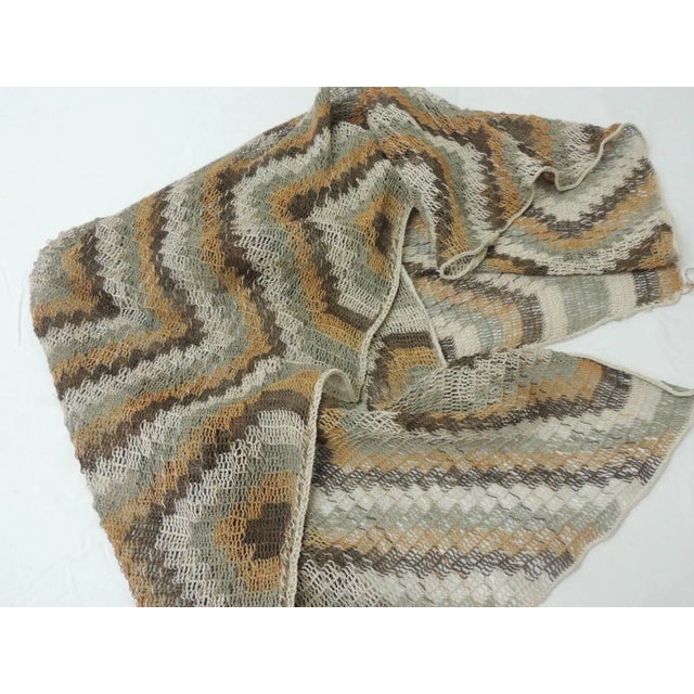 Large Antique African Colorful Woven Mesh Textile For Sale - Image 4 of 5