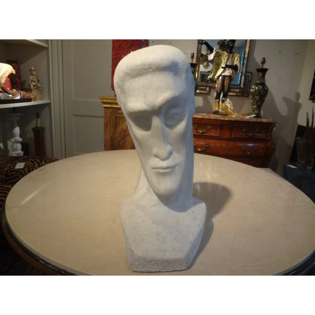 Mid-Century Modern Carrara Marble Bust For Sale - Image 12 of 12