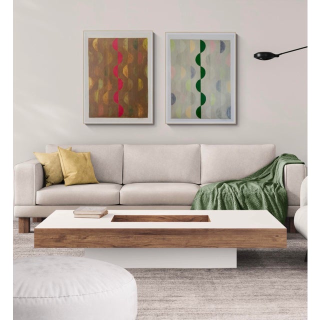 Geometric Composition With Green For Sale - Image 4 of 5