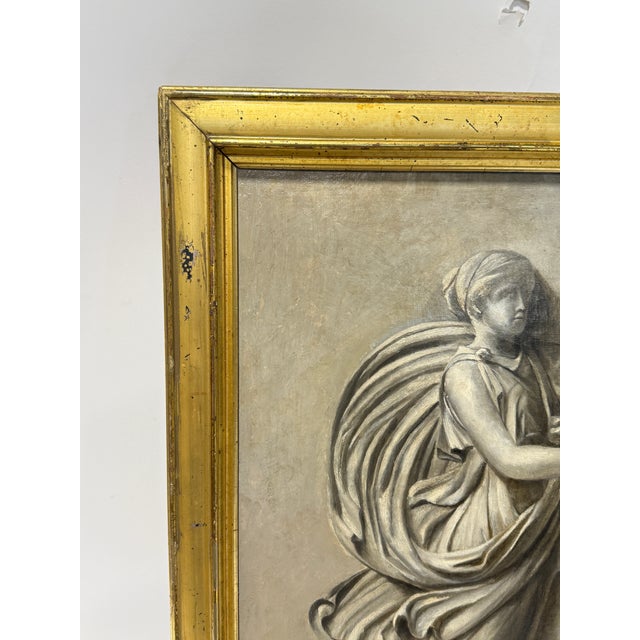 Stone Gray 19th Century, Grand Tour Grisaille Allegory of Victory With Roman Standard For Sale - Image 8 of 12