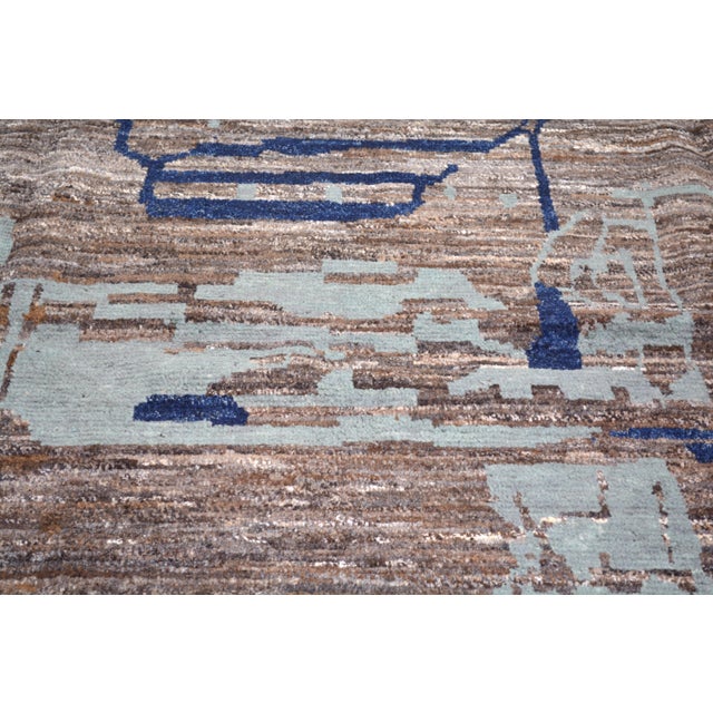 2000 - 2009 Moroccan Hand Knotted Wool Rug, 9'2"x12'9" For Sale - Image 5 of 6