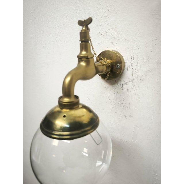 Brass Faucet Applique, 1960s, in Very Good conditions. Designed 1960 to 1969 Up to 250V (Europe/UK Standard).The wiring of...