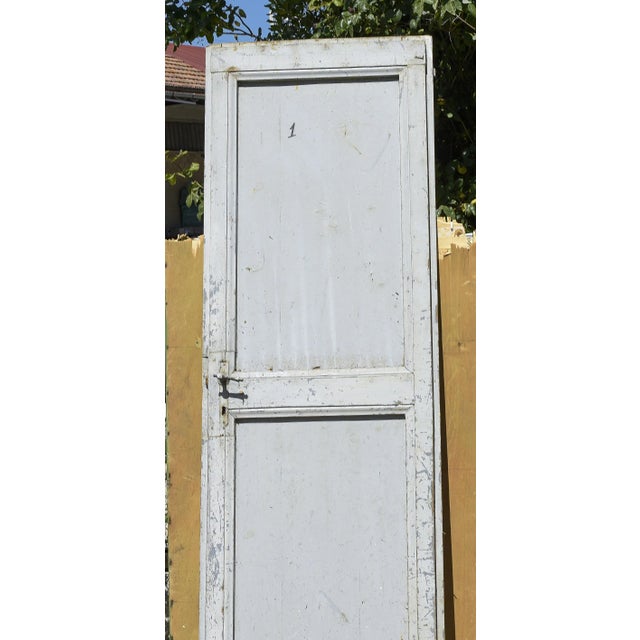 Italian Gray Painted Door, 1900 For Sale - Image 3 of 7