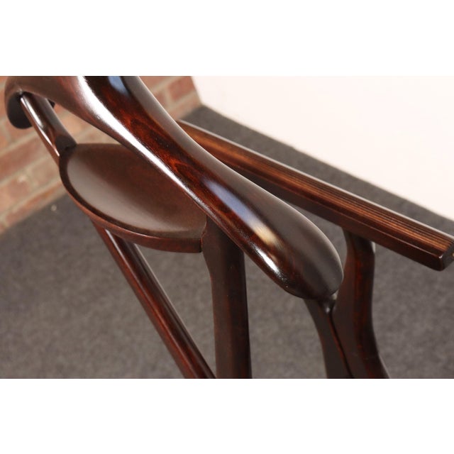 Brown Italian Modern Fratelli Reguitti Sculptural Stained Mahogany X-Form Valet For Sale - Image 8 of 16
