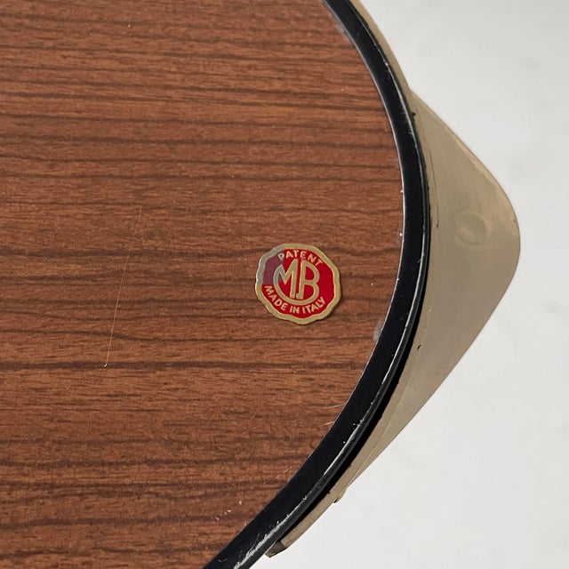 Mid-Century Modern Italian Brass and Black Wood Tray from MB Italia, 1950s For Sale - Image 11 of 12