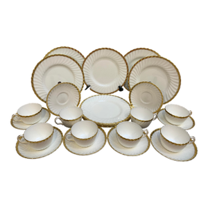 Minton “Granada” Plates, Cups & Saucers- 24 Pieces