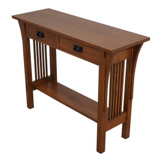 Stickley Mission Oak Arts & Crafts Small Console Table For Sale