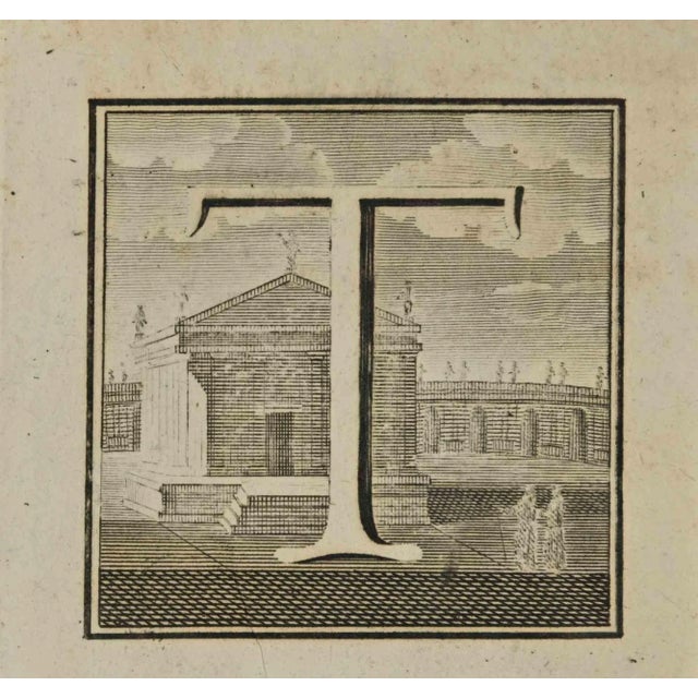Letter of the Alphabet T, from the series "Antiquities of Herculaneum", is an etching on paper realized by Luigi...
