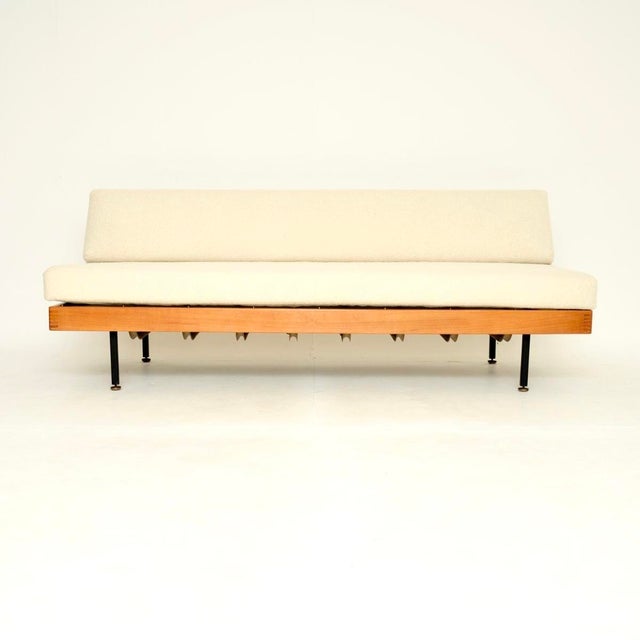 Mid-Century Modern Vintage Steel and Birch Sofa Bed, 1950s For Sale - Image 3 of 11