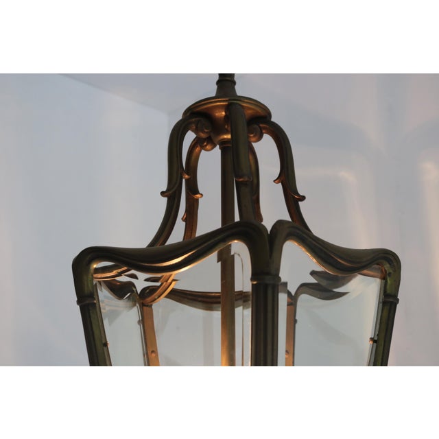 Edwardian Jugendstil Hall Pendant Lantern, 1890s For Sale - Image 4 of 12