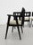 1950s Ebonized Mid Century Modern Dining Chairs, C. 1950's, Set/4 For Sale - Image 5 of 12