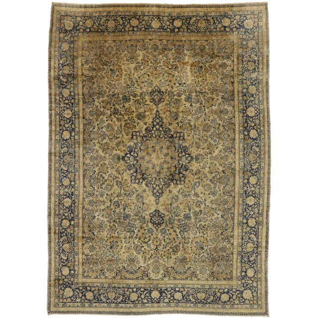 Antique Persian Kerman Rug - 10'00 X 14'01 For Sale - Image 10 of 10