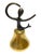 Brass Walter Bosse Mid 20th Century Modern Brass Mermaid Table Bell For Sale - Image 8 of 16
