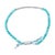 Haus of Brilliance Sterling Silver Turquoise Beads Station Bracelet with Bolo Clasp For Sale - Image 4 of 4