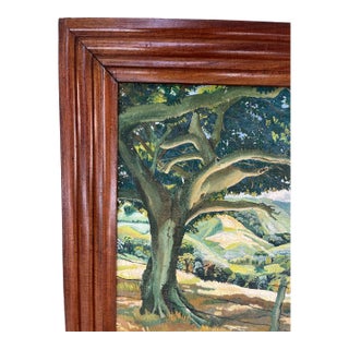 Californian Impressionist Signed Plain Air Landscape Painting. For Sale