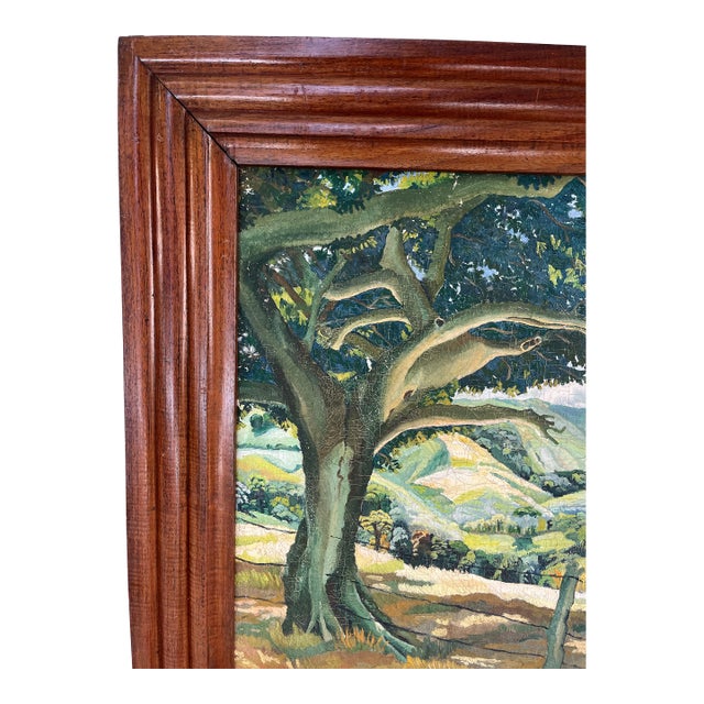 Californian Impressionist Signed Plain Air Landscape Painting. For Sale
