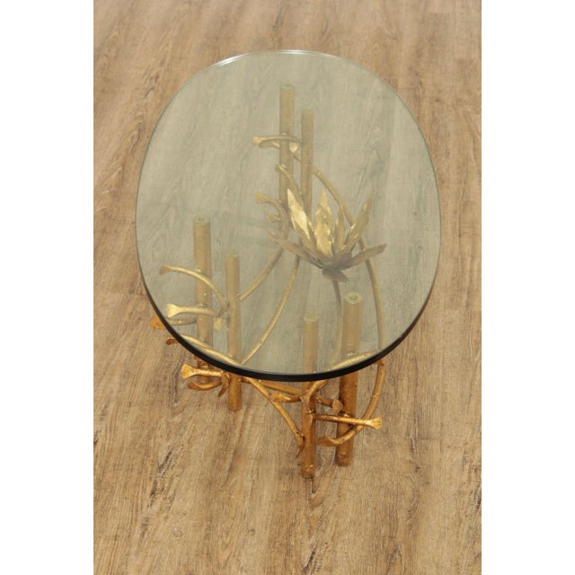 Mid 20th Century Mid 20th Century Silas Seandel Brutalist Lotus Oval Coffee Table For Sale - Image 5 of 13