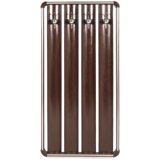 Curved Rosewood and Chromed Metal Coat Rack attributed to Carlo de Carli for Fiarm, 1960s For Sale