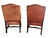 Wood Vintage Leather Arm Chairs - A Pair For Sale - Image 7 of 10