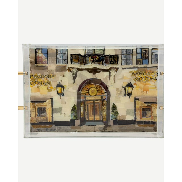 Celebrate one of New York City most iconic landmarks with this handcrafted lucite serving tray featuring a depiction of...